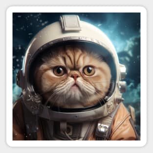 Astronaut Cat in Space - Exotic Shorthair Magnet